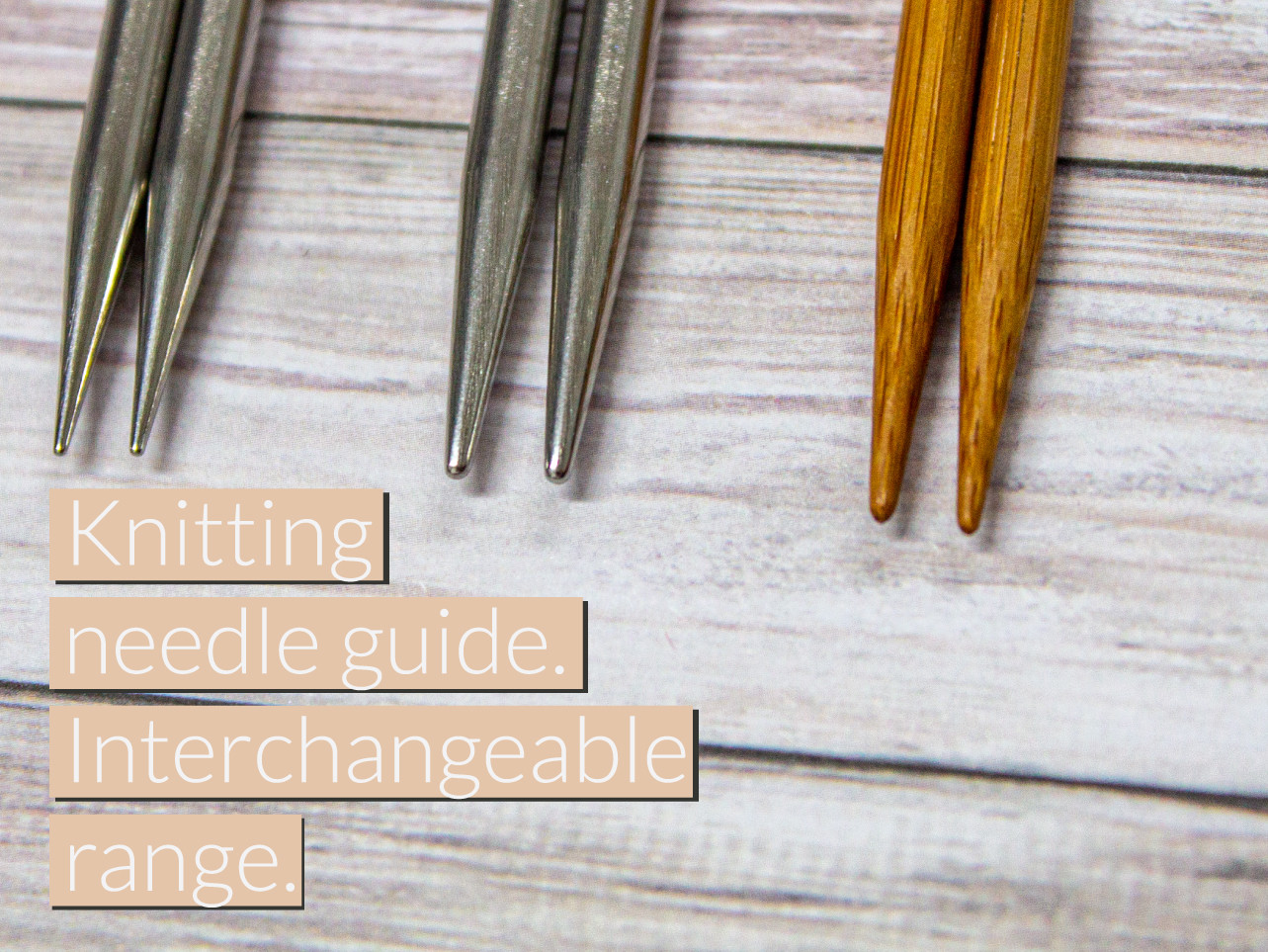HiyaHiya Europe’s knitting needle guide. Interchangeable range.