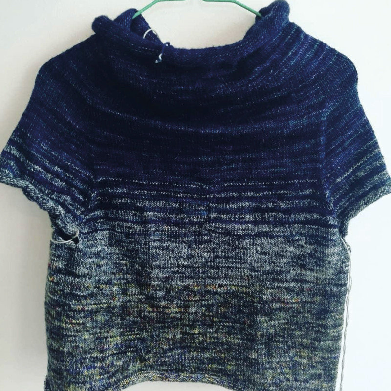 The Easy Pullover, pattern by Ankestrick, Knitted by Irukal