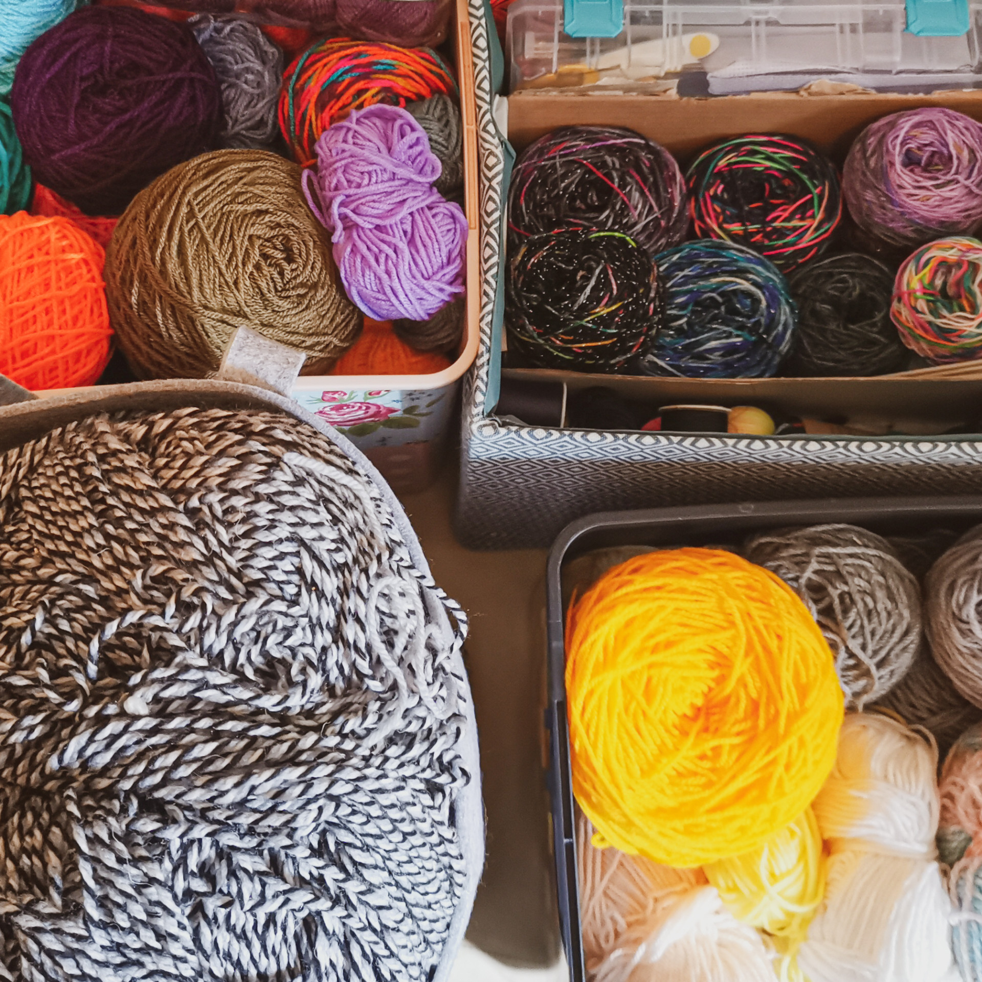 Half of my yarn stash Half of my yarn stash